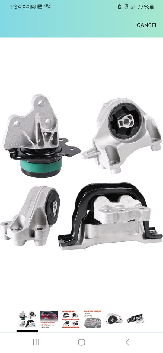Engine Motor and Trans Mounts Compatible with 2012-2015 Chevy Captiva 2010-2017 Equinox GMC Terrain 2.4L, Replace OE 5 3 6 2084