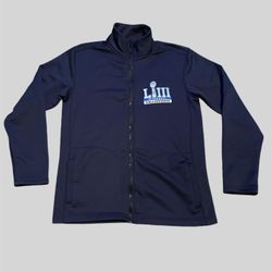 Patriots Super Bowl Champions Vintage  Navy Blue Jacket Size Medium Drake Maye