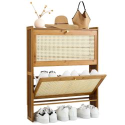 MONIBLOOM Thin Shoe Storage 30 lbs Capacity - 4 Tiers - (L)27.0in. (W)7.0in. (H)34.0in.