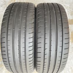Two Tires 205/45/17 Goodyear Eagle F1 Runflats With 75% Left Mini Cooper Pair 