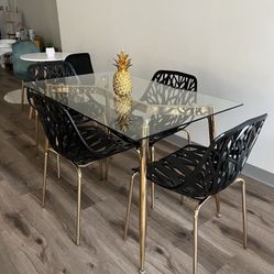 Gold Kitchen Table Set