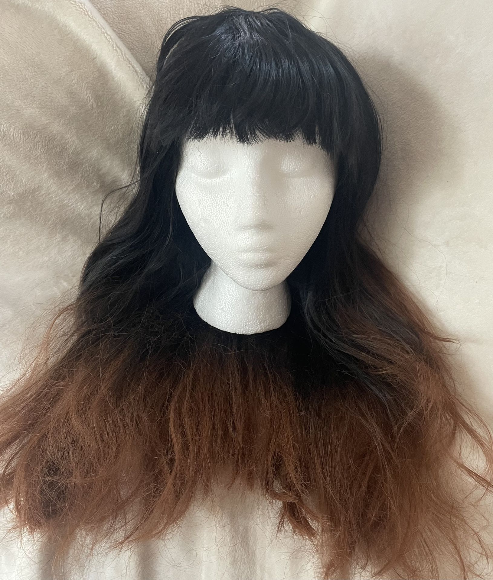 “Nancy” 22” Full Wig (Black & Auburn)
