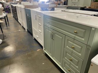 $295 For All 36” Solid Wood Frame Bathroom Vanity w/ Sink Storage Cabinet W/ Drawers