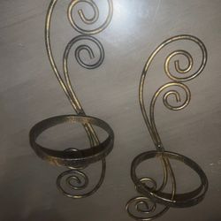 Bronze Sconce Candle Holders