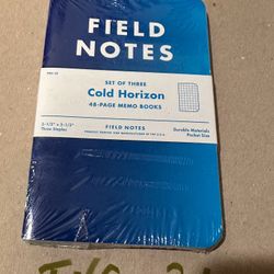 Field Notes Cold Horizon FNC-21 Sealed 3-Pack Rare Limited Edition. 3 Blue Color