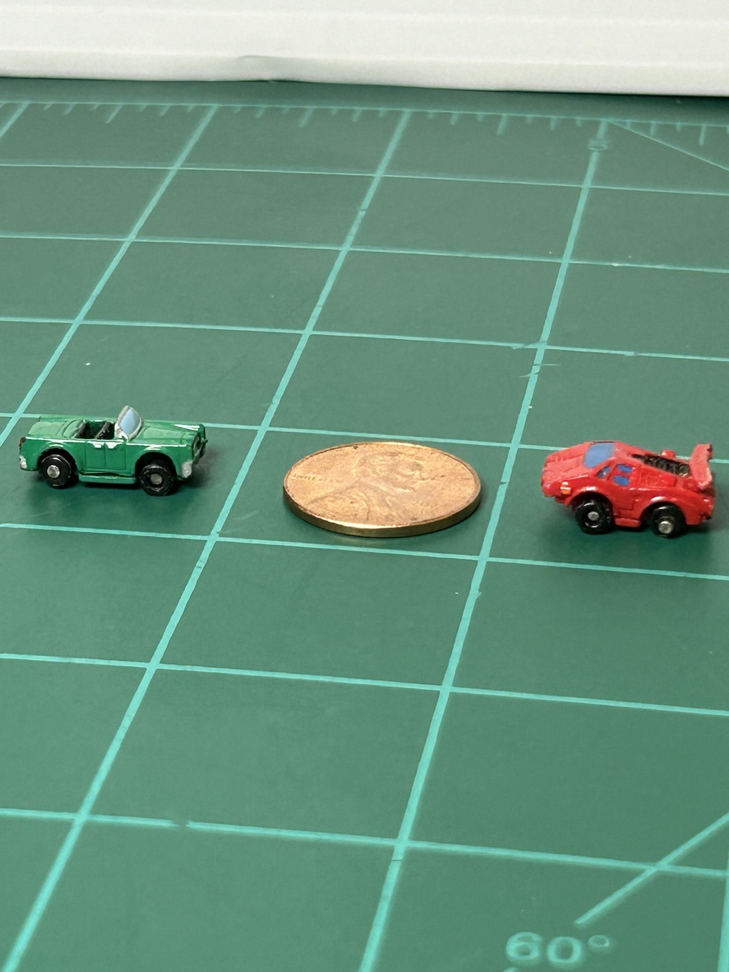 1989 Vintage Micro Machines Ultrasmall Lamborghini Countach & 1965 Lincoln Continental Convertible