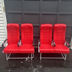 ✈️ AUTHENTIC SKYART AIRLINE SEATS – SET OF 4 (2 PAIRS) ✈️ Perfect for Sprinter Van Conversion • Home Theater • Man Cave • Studio • Office