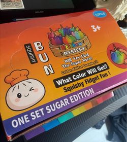 Squishy Bun Rainbow Mystery 12-Pack Sugar Edition