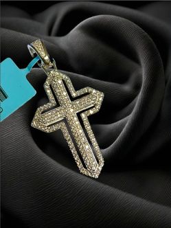 925 moissanite cross