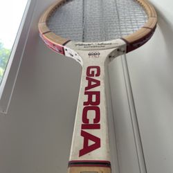 Vintage Garcia Cragin Wood Tennis Racket Pro 240 4 1/2- RARE. Condition pre owned and naturally shows signs of wear from age and is overall in solid a