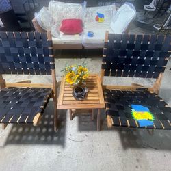 Foldable Reclining Design Heavy Duty 400lbs Capacity Patio Bistro Set 3 Piece Outdoor $100 🔥brand new🔥  Warehouse Address:  2745 Boone st  Columbia 