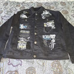 Copper Rivet Denim Jacket - Denim Factory - Fashion Style Artistic Style
