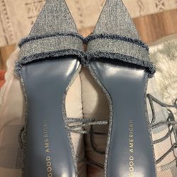Good American blue jean heels (Size 9)