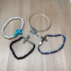 Set If 4 Cross Bracelets