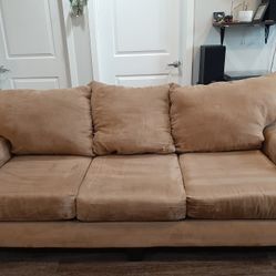 *FREE* Light Brown Suede Sofa