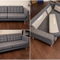 IKEA MORABO Sofa – Gunnared Dark Gray/Metal