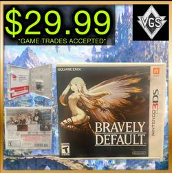 Bravely Default Nintendo 3DS 2014 Complete CIB Square Enix RPG