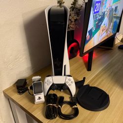 Ps5 Disc 1TB Console with Controller & Cables
