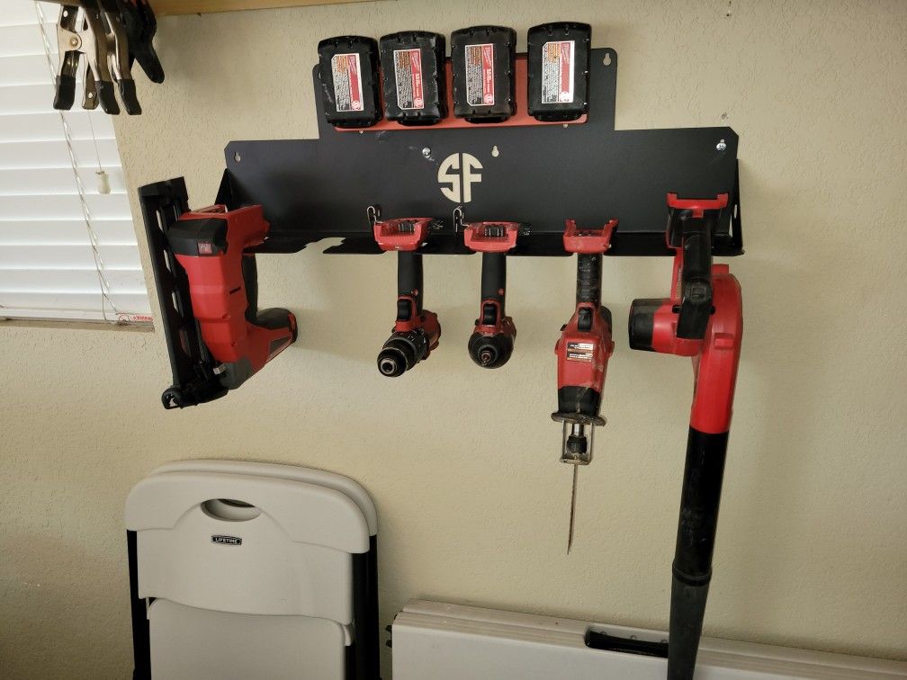 Milwaukee Tool And Battery Rack ( Tools And Batteries Not Included)