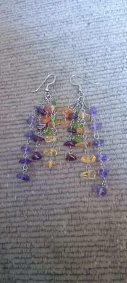 Aretes de sterling silver 925 con piedritas