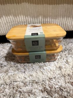 NEW GLASS FOOD CONTAINERS