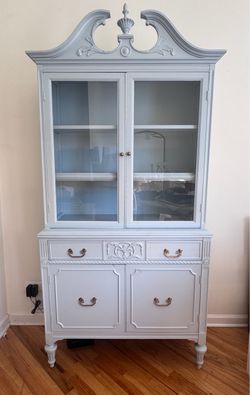 Blue Cabinet Hutch