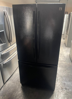 Kenmore 3‑Door Refrigerator, Black – Clean inside, Ready to go
