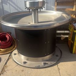 Wash Fountain:Acron Wash Ware Black/silver Stainless Steel Circular 54 In Over All Wd