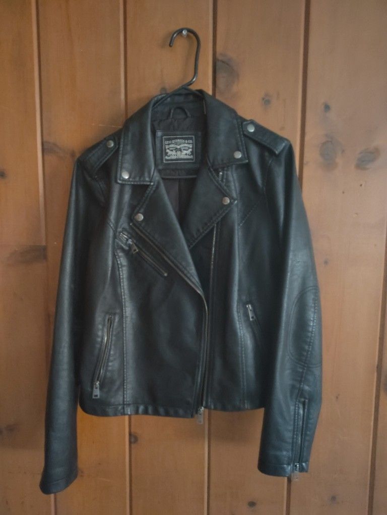 Authentic Levi's Women's Black Jacket Size Large -Excellent Condition