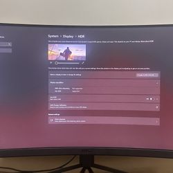 MSI 32inch Curved monitor 1080p 240hz 