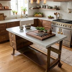 SALE Industrial Modern Kitchen Island