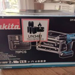 Cordless driver drill,  toolset - NEW