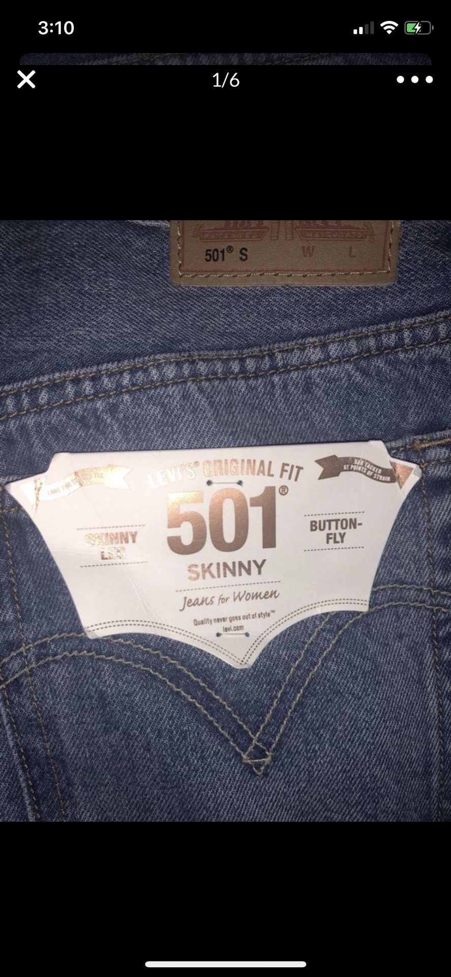 Levi’s jeans 501 woman 30X30