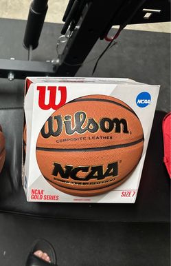 Wilson NCAA Gold Series Composite Leather Basketball, Size 7