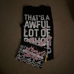 Black Graphic T-Shirt with Sticker