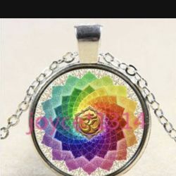 Chakra Tibetan Silver Necklace 