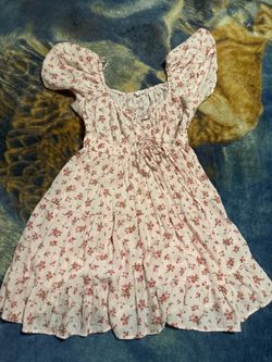 Pink Floral Tiered Dress