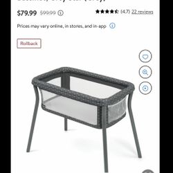 Chicco LullaGo Anywhere Portable Bassinet, Grey Star (Grey)