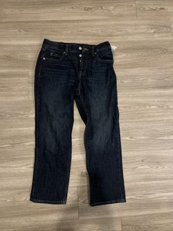 Old Navy Blue Slouchy Straight Rise Jeans