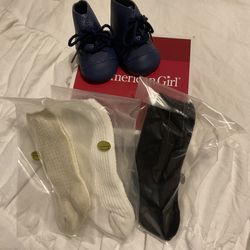 American Girl Addy Shoes And Socks. Brand New 