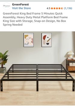 King size bed frame brand new condition