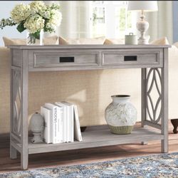 Gray/Beige Console Table (Never Used - In Box)