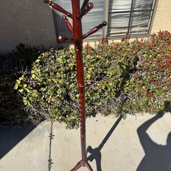 WOODEN COAT & HAT RACK