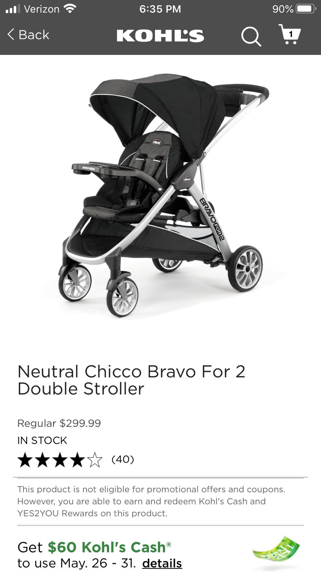 Chicco 2 in 1 stroller new