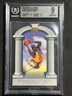 1997 SKYBOX PREMIUM COMPETITIVE ADVANTAGE #CA4 SHAQUILLE O'NEAL PSA 9