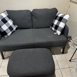 Like New Ikea Love Seat And Storage Ottoman