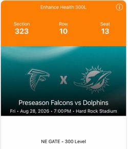Dolphins vs Falcons