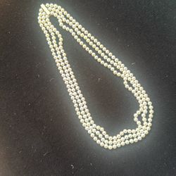 Hanadana Aloya white pearl triple strand necklace 