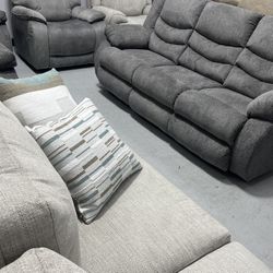 Gray Reclining Couch