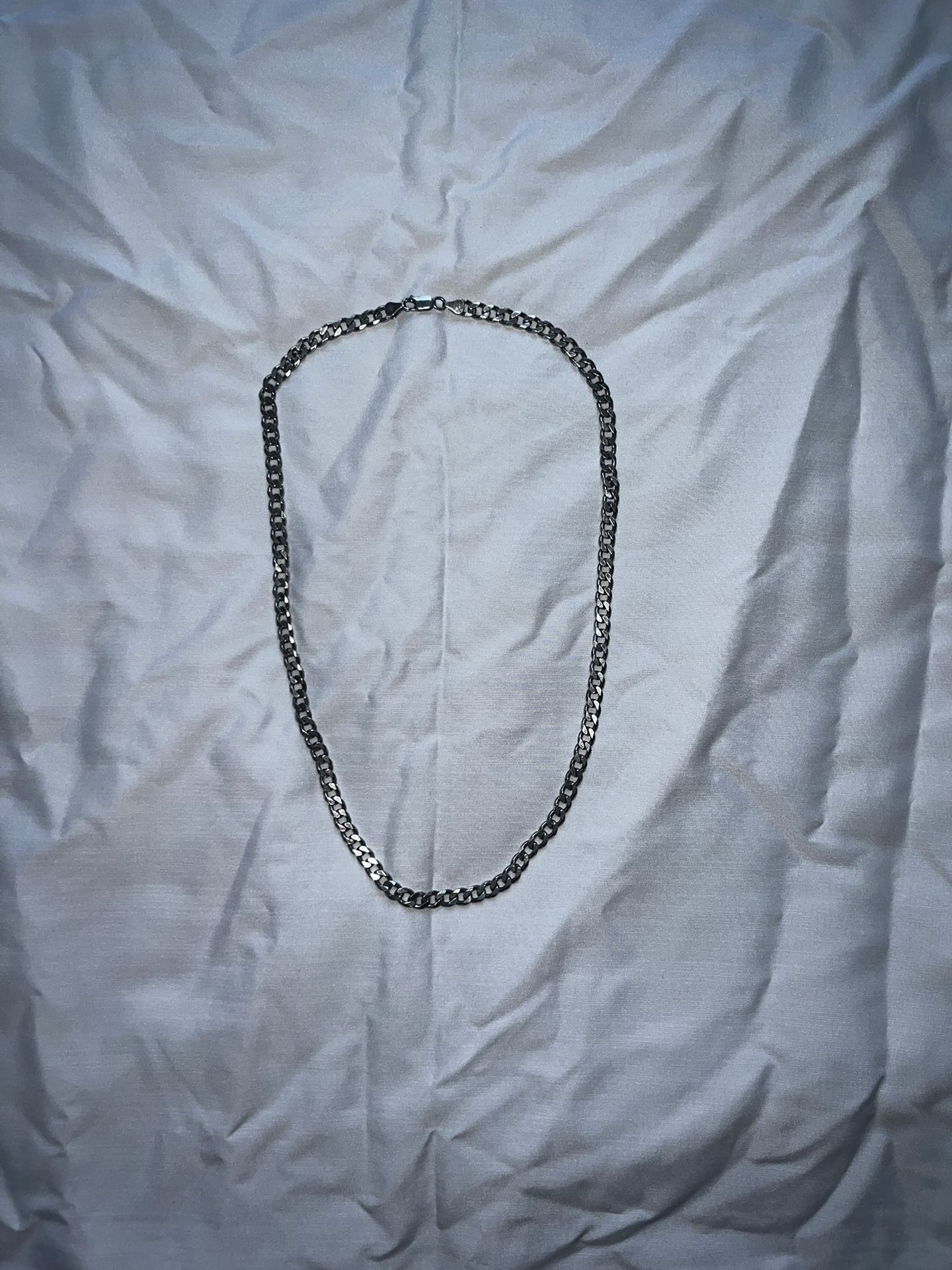 24” Sterling Silver 925 Italy Cuban Link